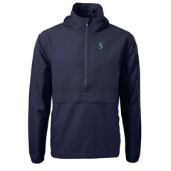 Seattle Mariners Cutter & Buck Charter Eco Recycled Half-Zip Anorak Jacket - MLB Jackets
