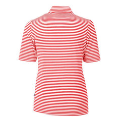Houston Astros Cutter & Buck Women's Virtue Eco Pique Stripe Recycled Quarter-Zip Pullover Top - MLB Pullover
