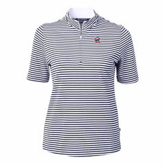 Chicago Cubs Cutter & Buck Women's Virtue Eco Pique Stripe Top - MLB Tops