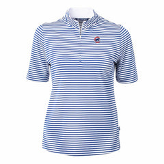 Chicago Cubs Cutter & Buck Women's Virtue Eco Pique Stripe Top - MLB Tops