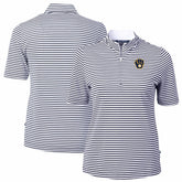 Milwaukee Brewers Cutter & Buck Women's Virtue Eco Pique Stripe Top - MLB Tops