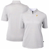Pittsburgh Pirates Cutter & Buck Women's Virtue Eco Pique Stripe Top - MLB Tops
