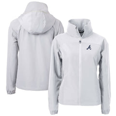 Atlanta Braves Cutter & Buck Women's Charter Eco Recycled Full-Zip Jacket - MLB Jackets