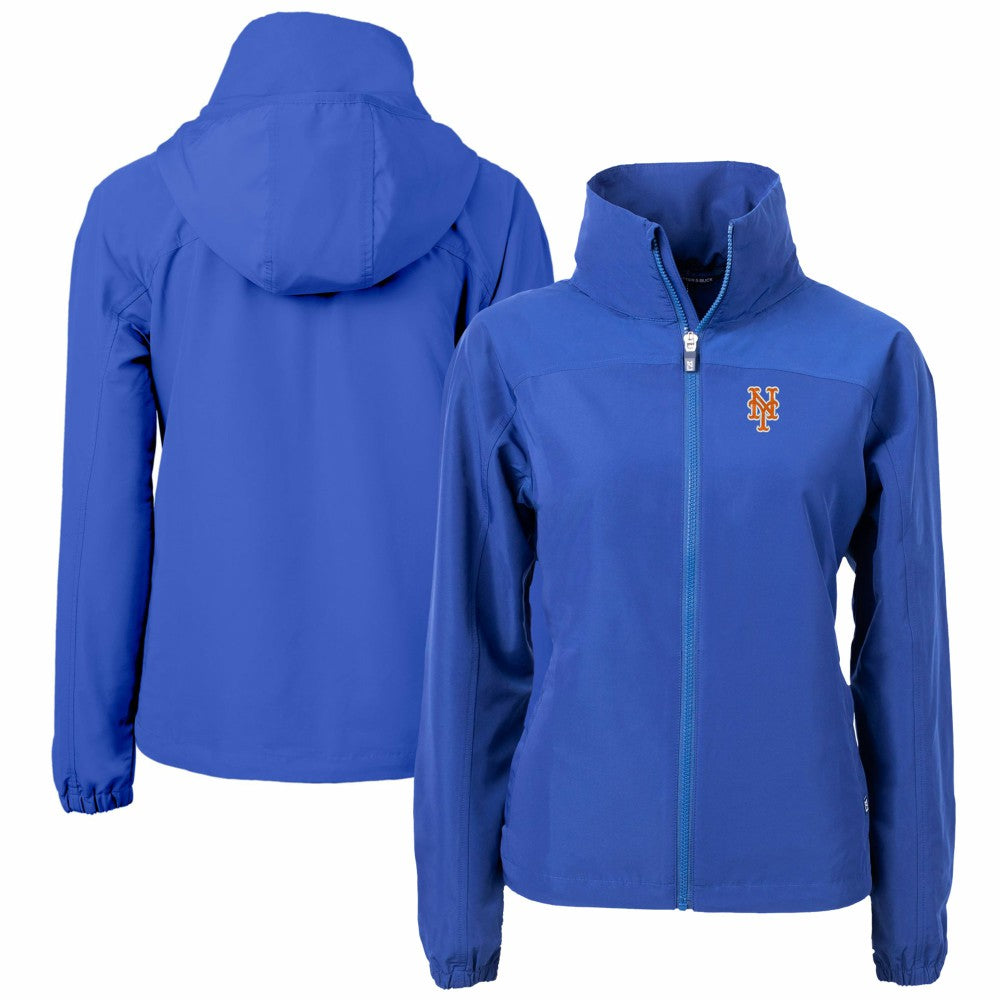 New York Mets Cutter & Buck Women's Charter Eco Recycled Full-Zip Jacket - MLB Jackets