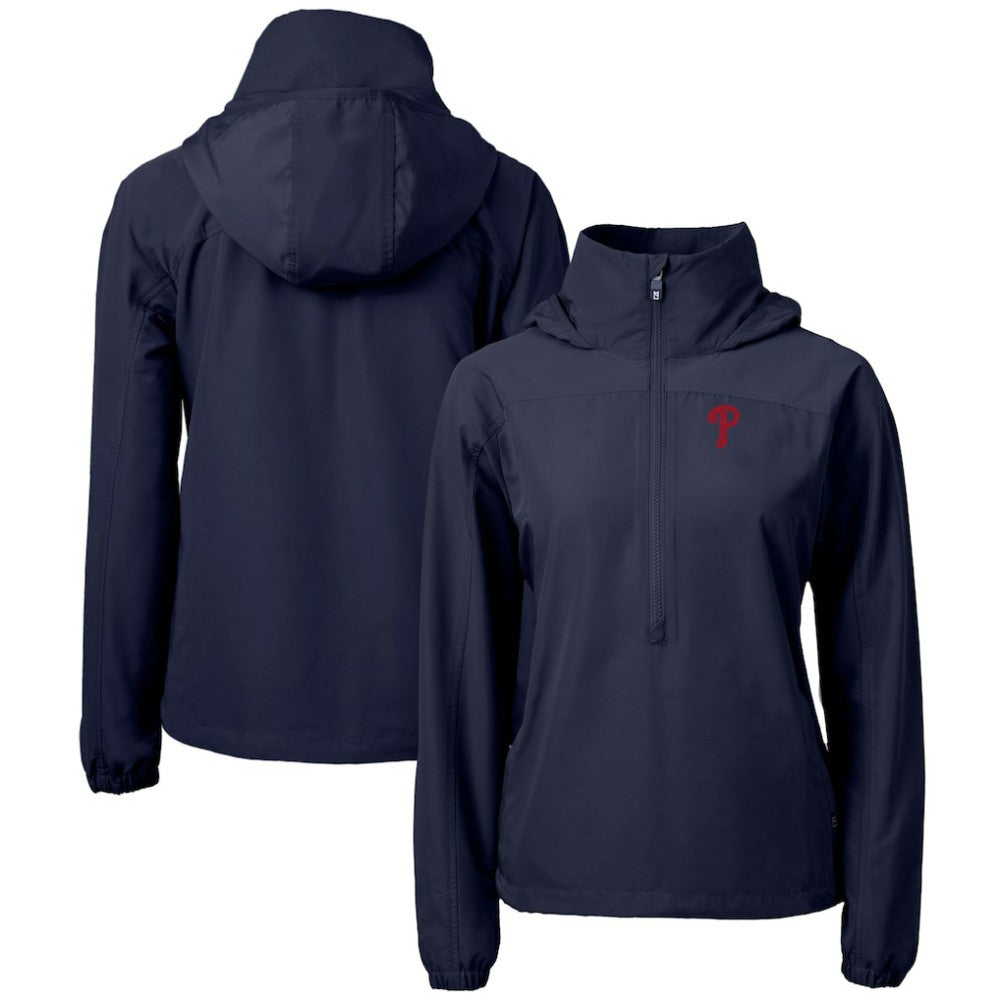 Philadelphia Phillies Cutter & Buck Women's Charter Eco Recycled Half-Zip Anorak Jacket - MLB Jackets