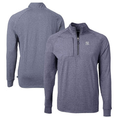 New York Yankees Cutter & Buck Big & Tall Adapt Eco Knit Stretch Recycled Quarter-Zip Pullover Top - MLB Pullover
