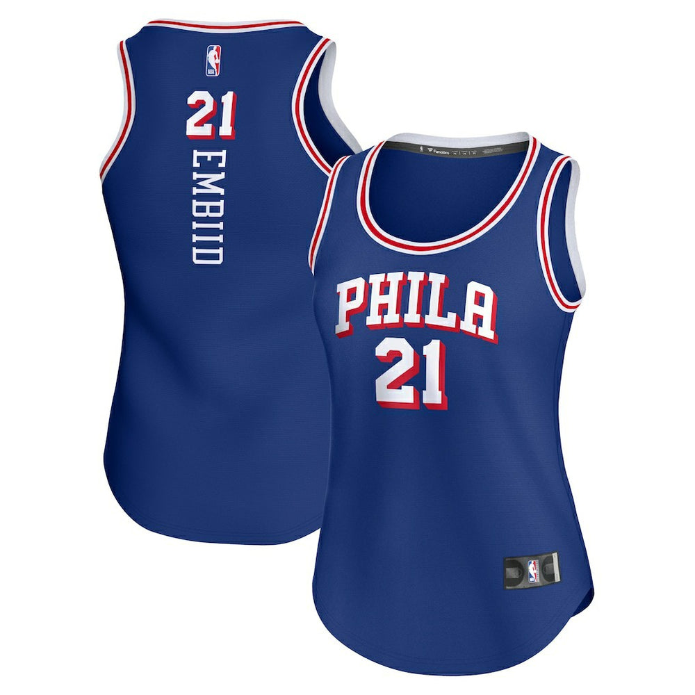 Royal Joel Embiid Philadelphia 76ers Women's Fast Break Player Jersey | NBA