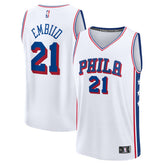 White Joel Embiid Philadelphia 76ers Fast Break Replica Jersey | NBA
