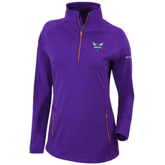 Purple Charlotte Hornets Women's Omni-Wick Outward Nine Quarter-Zip Pullover Top | NBA