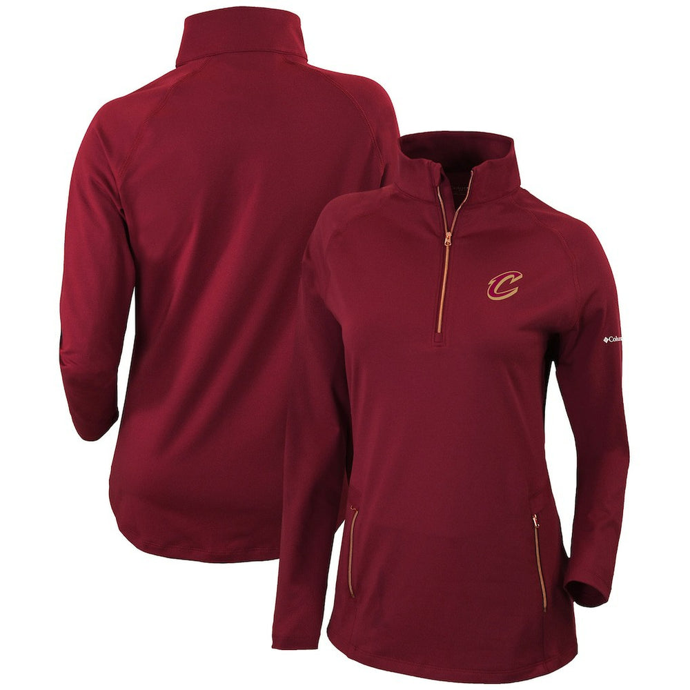 Burgundy Cleveland Cavaliers Women's Omni-Wick Outward Nine Quarter-Zip Pullover Top sale | NBA