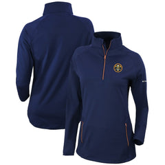 Navy Denver Nuggets Women's Omni-Wick Outward Nine Quarter-Zip Pullover Top sale | NBA