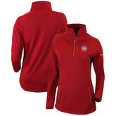 Red Detroit Pistons Women's Omni-Wick Outward Nine Quarter-Zip Pullover Top sale | NBA