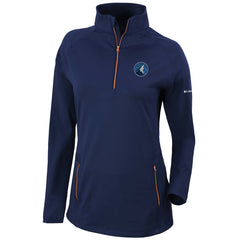 Navy Minnesota Timberwolves Women's Omni-Wick Outward Nine Quarter-Zip Pullover Top | NBA
