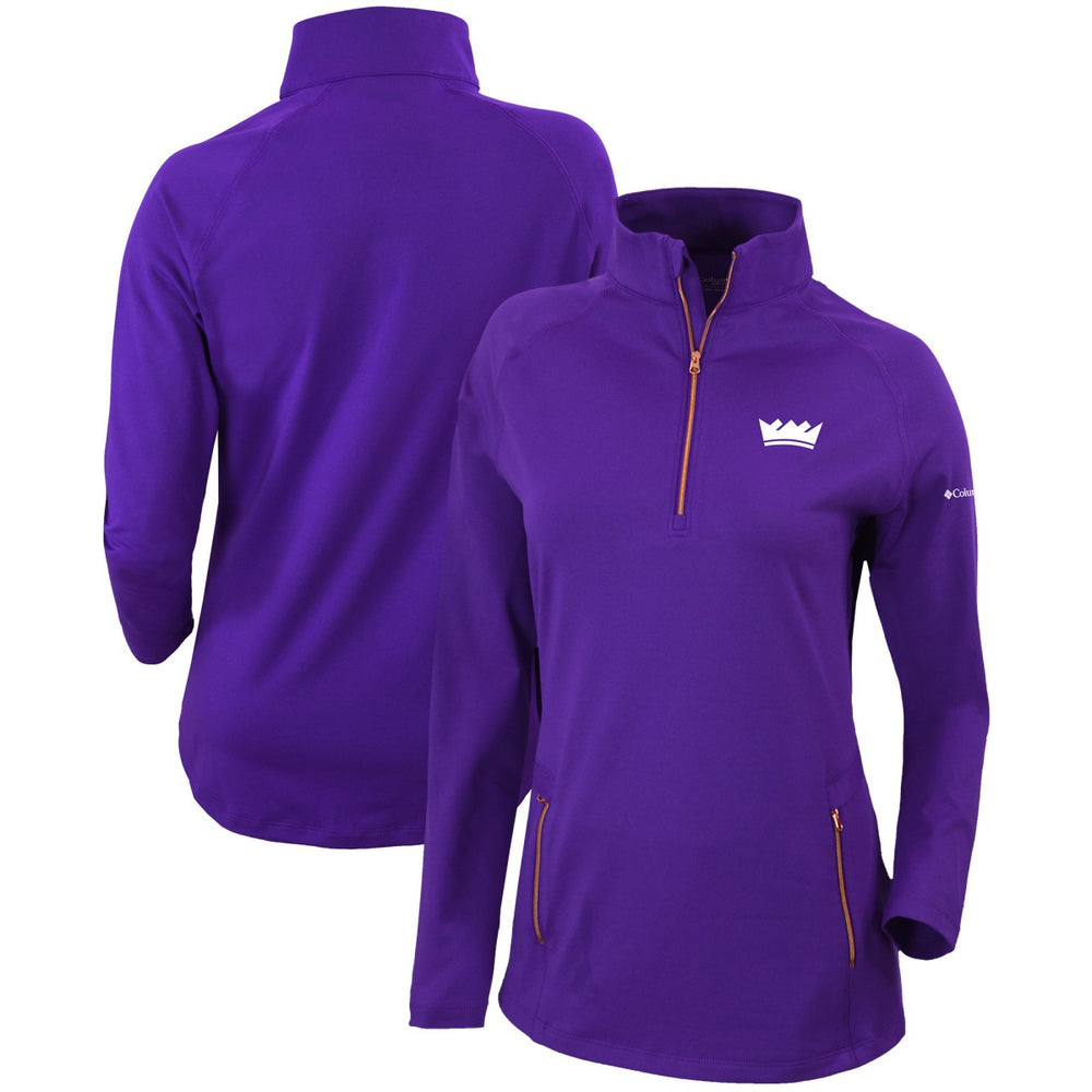 Purple Sacramento Kings Women's Omni-Wick Outward Nine Quarter-Zip Pullover Top | NBA