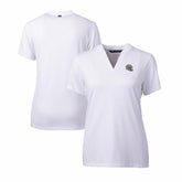 Las Vegas Raiders Cutter & Buck Women's Helmet Logo DryTec Forge Stretch V-Neck Blade Top | NFL New