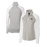 San Francisco 49ers Cutter & Buck Women's Helmet Logo DryTec Forge Tonal Stripe Stretch Half-Zip Top | NFL New