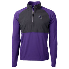 Minnesota Vikings Cutter & Buck Helmet Adapt Eco Knit Hybrid Recycled Quarter-Zip Pullover Top | NFL Sale