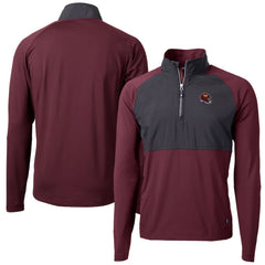 Washington Commanders Cutter & Buck Helmet Adapt Eco Knit Hybrid Recycled Quarter-Zip Pullover Top | NFL On sale