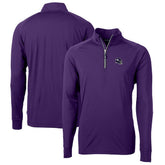 Minnesota Vikings Cutter & Buck Helmet Adapt Eco Knit Stretch Recycled Quarter-Zip Pullover Top | NFL Discount