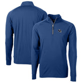 New York Giants Cutter & Buck Helmet Adapt Eco Knit Stretch Recycled Quarter-Zip Pullover Top | NFL Sale