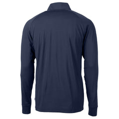 Chicago Bears Cutter & Buck Helmet Adapt Eco Knit Stretch Recycled Quarter-Zip Pullover Top | NFL Hot