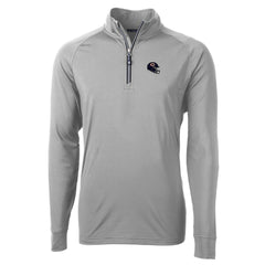 Chicago Bears Cutter & Buck Helmet Adapt Eco Knit Stretch Recycled Quarter-Zip Pullover Top | NFL Online