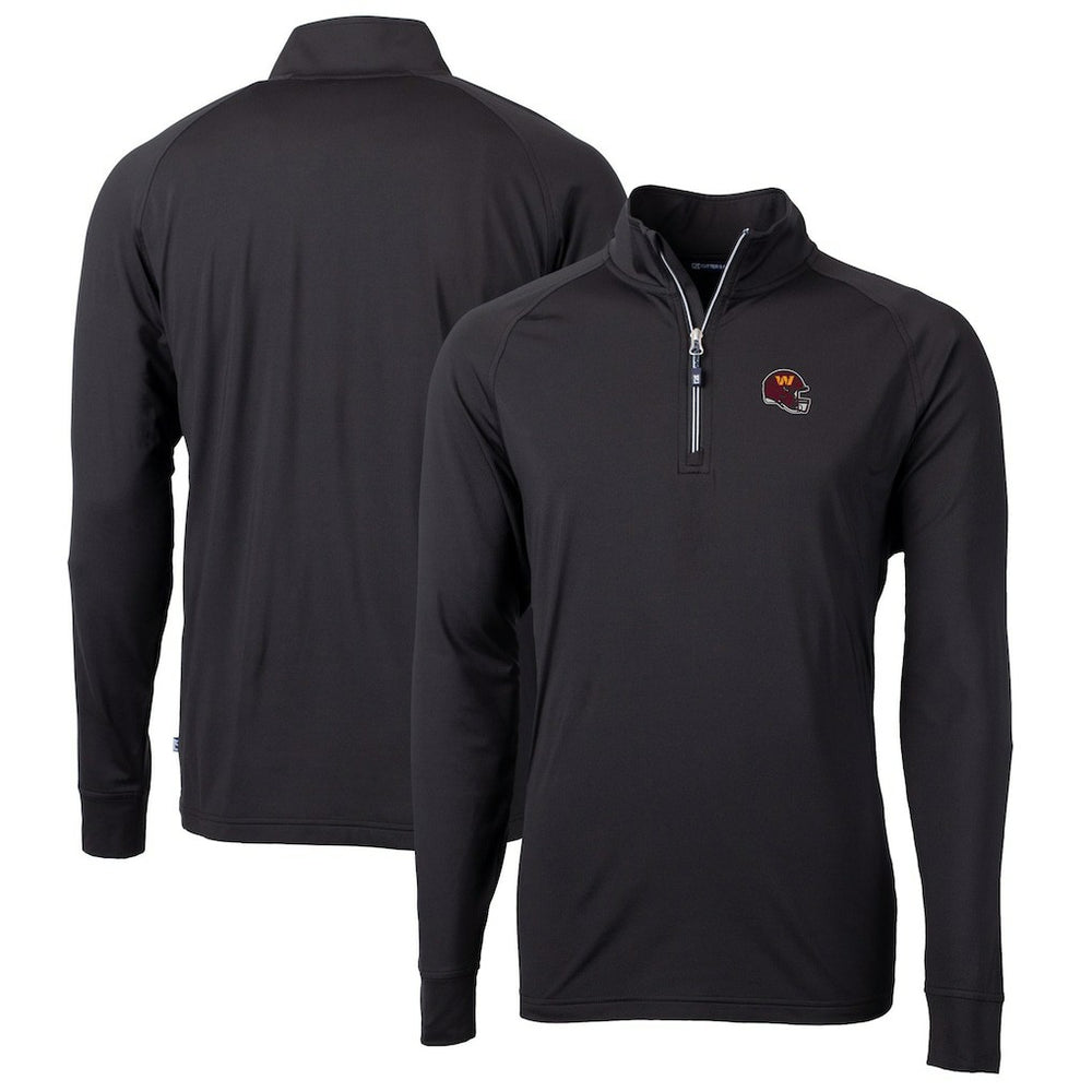 Washington Commanders Cutter & Buck Helmet Adapt Eco Knit Stretch Recycled Quarter-Zip Pullover Top | NFL On sale
