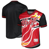 Red Miami Heat Jumbotron 3.0 Mesh V-Neck T-Shirt | NBA