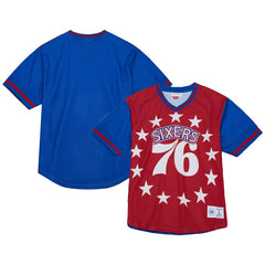 Red Philadelphia 76ers Jumbotron 3.0 Mesh V-Neck T-Shirt | NBA