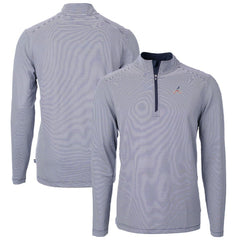 Atlanta Braves Cutter & Buck Americana Logo Big & Tall Virtue Eco Pique Recycled Quarter-Zip Pullover Top - MLB Pullover