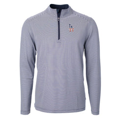 Los Angeles Dodgers Cutter & Buck Americana Logo Big & Tall Virtue Eco Pique Recycled Quarter-Zip Pullover Top - MLB Pullover