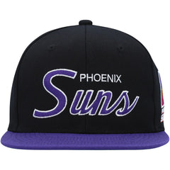 Black Phoenix Suns Hardwood Classics MVP Team Script 2.0 Snapback Hat | NBA