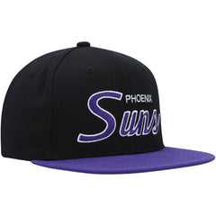 Black Phoenix Suns Hardwood Classics MVP Team Script 2.0 Snapback Hat | NBA