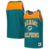 Miami Dolphins Gridiron Classics Heritage Colorblock Tank Top | NFL Outlet