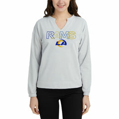 Los Angeles Rams Concepts Sport Women's Sunray Notch Neck Long Sleeve Top | NFL Discount