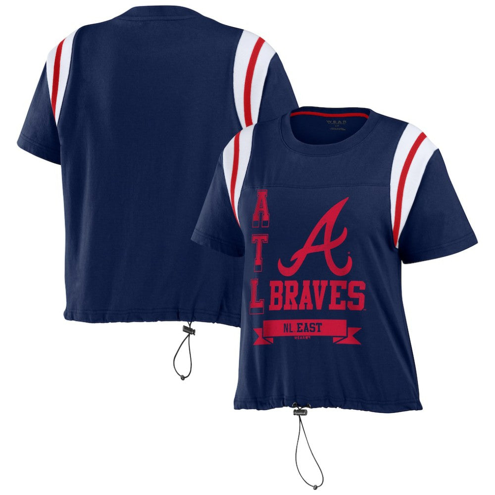 Atlanta Braves WEAR by Erin Andrews Women's Cinched Colorblock T-Shirt - MLB T-shirts