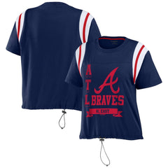 Atlanta Braves WEAR by Erin Andrews Women's Cinched Colorblock T-Shirt - MLB T-shirts