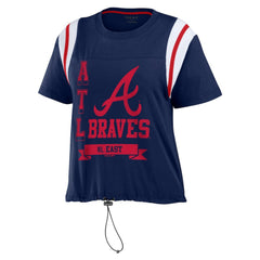 Atlanta Braves WEAR by Erin Andrews Women's Cinched Colorblock T-Shirt - MLB T-shirts