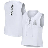 Chicago White Sox WEAR by Erin Andrews Women's Lace-Up Tank Top - MLB Tanks