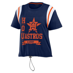 Houston Astros WEAR by Erin Andrews Women's Cinched Colorblock T-Shirt - MLB T-shirts