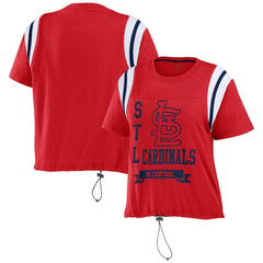 St. Louis Cardinals WEAR by Erin Andrews Women's Cinched Colorblock T-Shirt - MLB T-shirts
