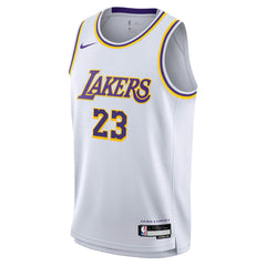 White LeBron James Los Angeles Lakers Youth Swingman Jersey | NBA