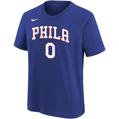 Royal Tyrese Maxey Philadelphia 76ers Youth Icon Name & Number T-Shirt | NBA