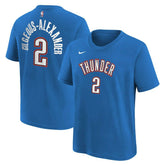 Blue Shai Gilgeous-Alexander Oklahoma City Thunder Youth Icon Name & Number T-Shirt | NBA