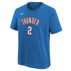 Blue Shai Gilgeous-Alexander Oklahoma City Thunder Youth Icon Name & Number T-Shirt | NBA