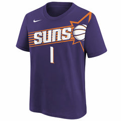 Purple Devin Booker Phoenix Suns Youth Icon Name & Number T-Shirt | NBA