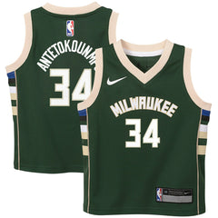 Hunter Green Giannis Antetokounmpo Milwaukee Bucks Preschool Swingman Player Jersey | NBA