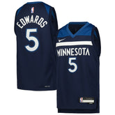 Navy Anthony Edwards Minnesota Timberwolves Youth Swingman Jersey | NBA