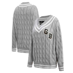 Green Bay Packers Pro Standard Women's Prep V-Neck Pullover Sweater | NFL Hot