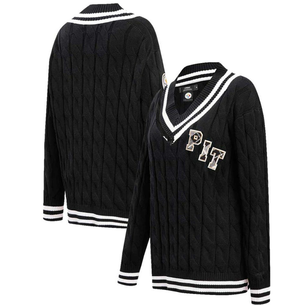 Pittsburgh Steelers Pro Standard Women's Prep V-Neck Pullover Sweater | NFL US